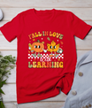 Retro Fall In Love With Learning Autumn Pumpkin Teacher T-Shirt