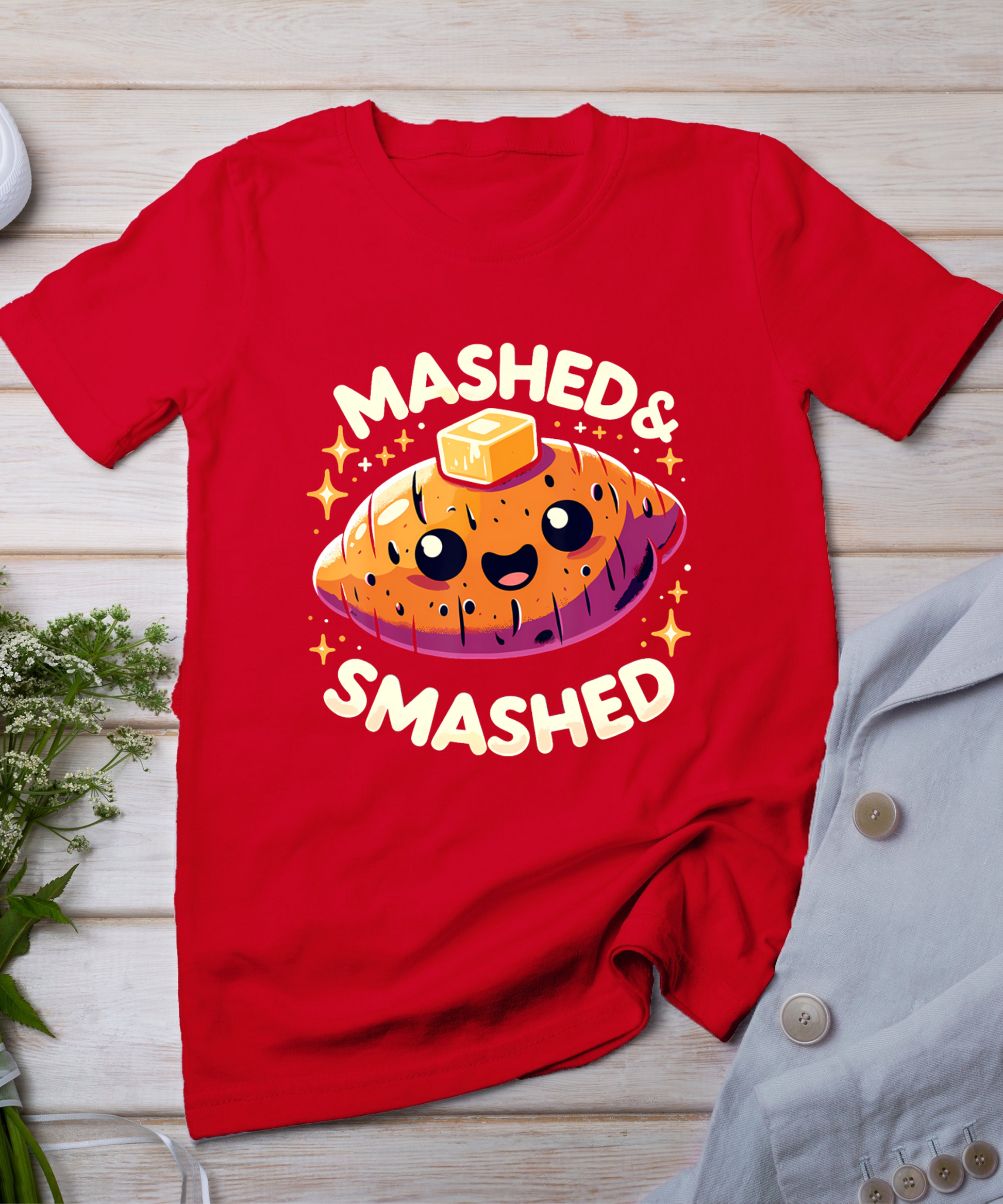 Thanksgiving Mashed  Smashed Funny Sweet Potato T-Shirt