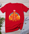 Turkey Nurse Stethoscope Thanksgiving Fall Scrub Top Women T-Shirt