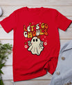 Halloween Lets Go Ghouls Ghost Retro Women Girl Kids T-Shirt