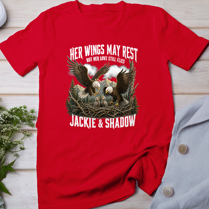 Jackie Shadow Bald Eagle Family Memorial Tribute T-Shirt