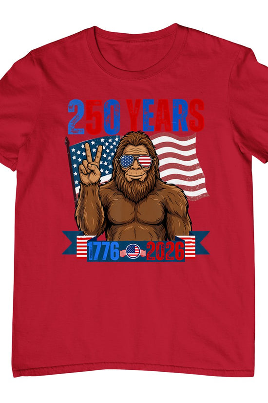 250 Anniversary Usa Patriotic Bigfoot 250th 4th Of July T-Shirt