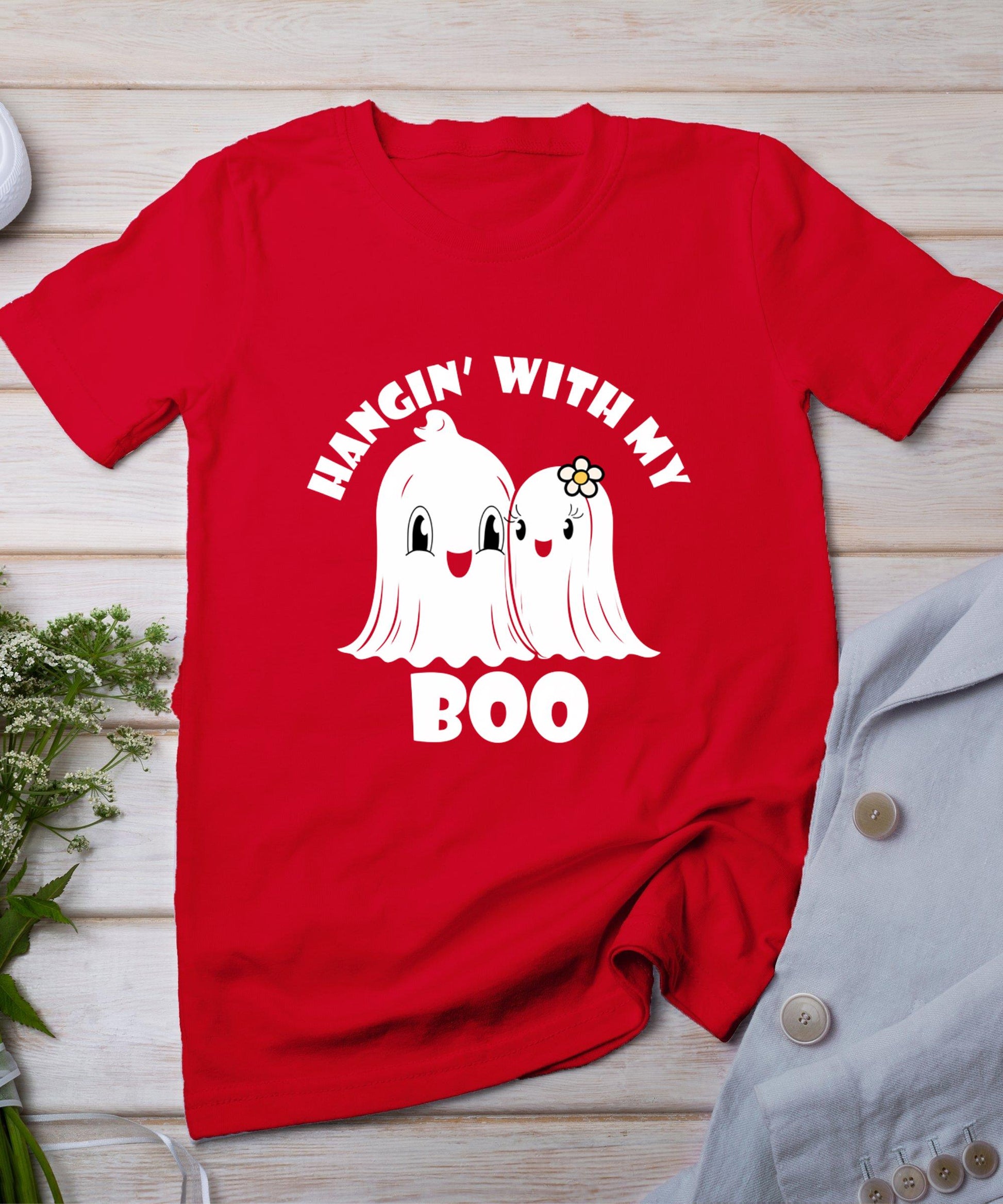 Hangin' With My Boo Couples Halloween Adult Costume His Her T-Shirt