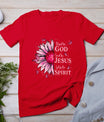 Blessed By God - Loved By Jesus Pink Sunflower T-Shirt