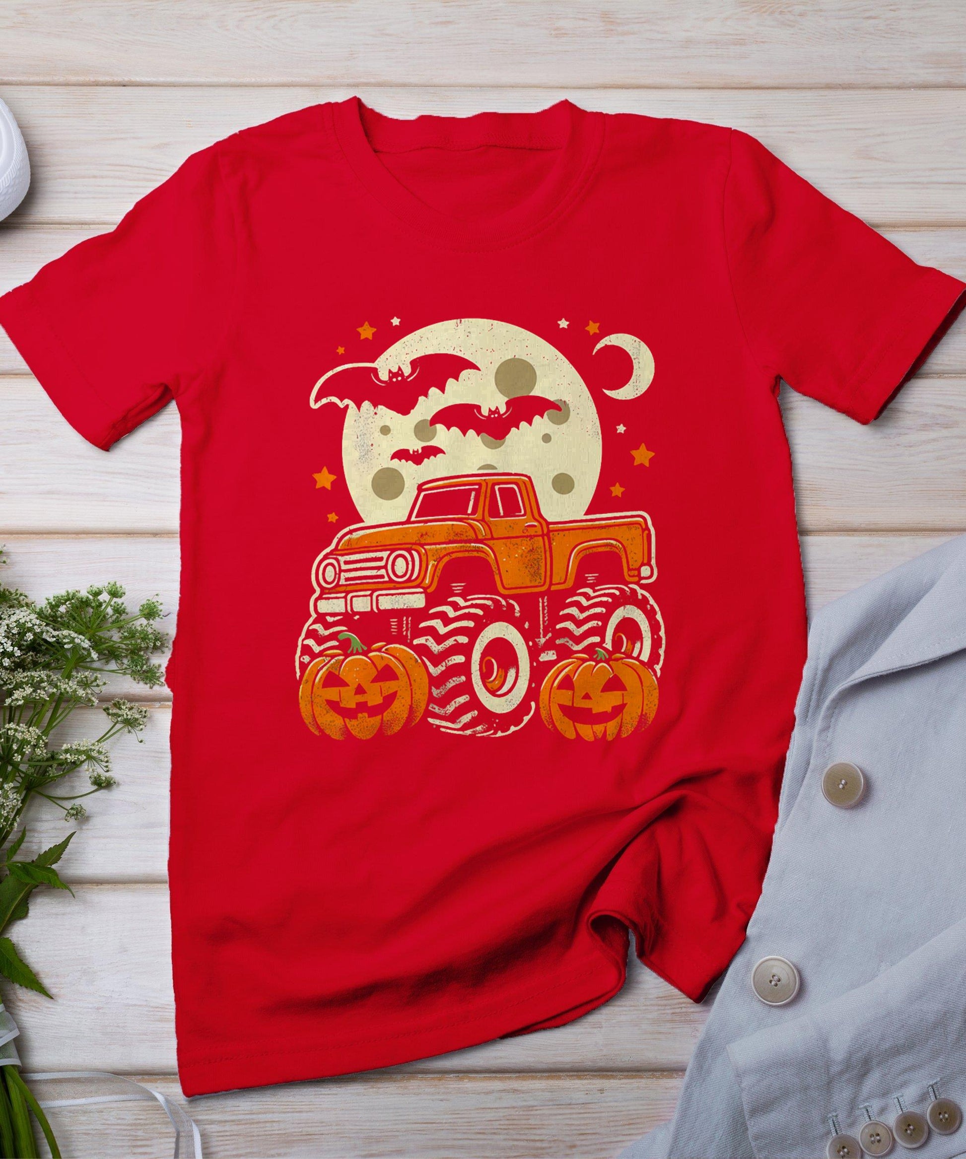 Halloween Shirt Monster Truck Pumpkin Halloween T-Shirt