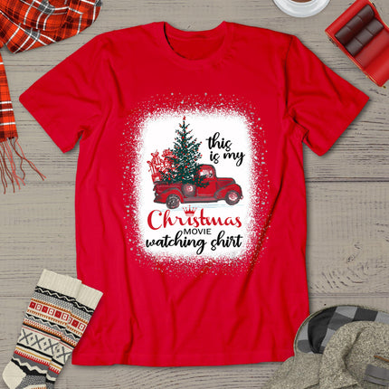 This Is My Christmas Movie Watching Shirt Vintage Red Truck T-Shirt