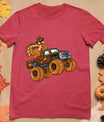 Thanksgiving Turkey Riding Monster Truck Boys Kids T-Shirt