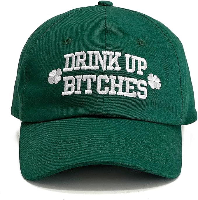 St Patricks Day hat Green Baseball Cap Shamrock Embroidered for Man Women Funny