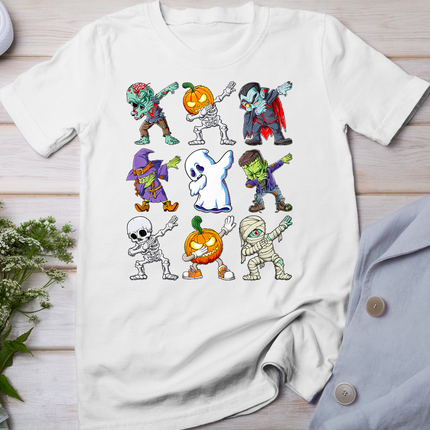 Dabbing Halloween Boys Skeleton Zombie Scary Pumpkin Mummy T-Shirt