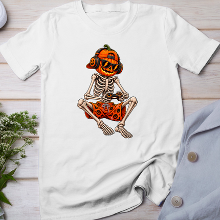 Halloween Skeleton Gamer Video Gaming Shirts Men Boys Teens T-Shirt