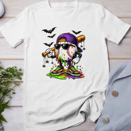 Halloween Drip Baseball Lifestyle Mascot Funny Boys Kids Tee T-Shirt