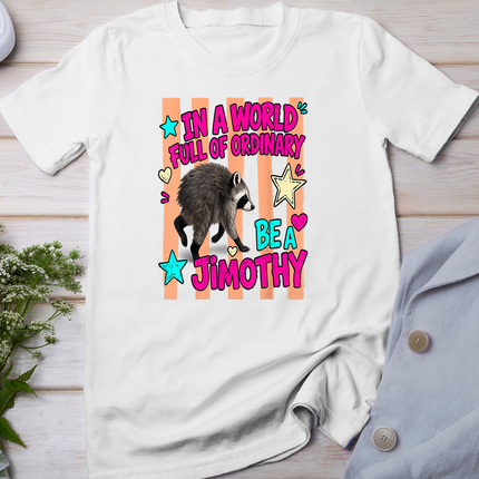In A World Full of Ordinary Be A Jimothy Viral Raccoon T-Shirt