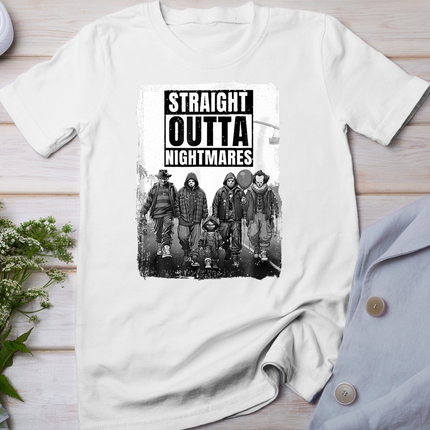 Vintage Horror Halloween Scary Straight Outta Nightmares T-Shirt