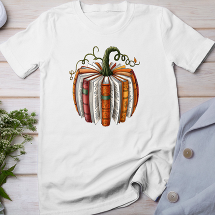 Retro Funny Fall Book Pumpkin Witch Bookworms Librarians T-Shirt