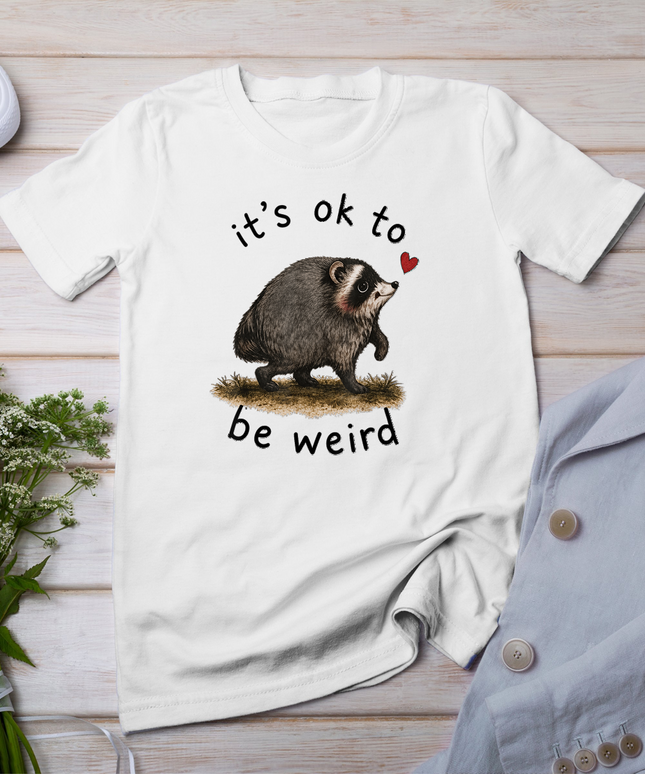 It's Ok to Be Weird, Jimothy Raccoon Trend T-Shirt