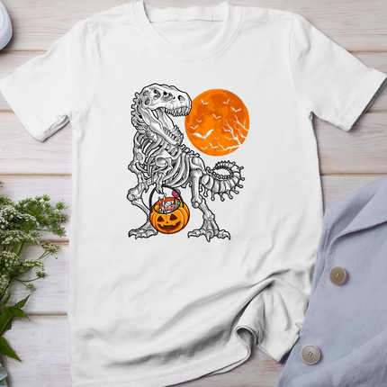 Halloween shirts for Boys Kids Dinosaur Skeleton T rex Scary T-Shirt