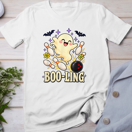 Boo-Ling Cute Ghost Bowler Halloween Bowling Humor T-Shirt